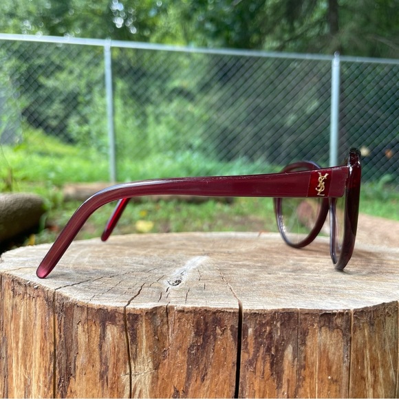 YSL Yves Saint Laurent 8702 red cat eye sunglasses - Picture 6 of 14